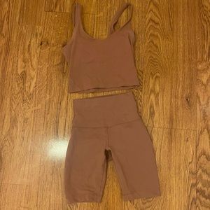 LULULEMON ALIGN TANK AND BIKER SHORT SET